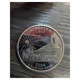2006 Nebraska State Quarter in Silver