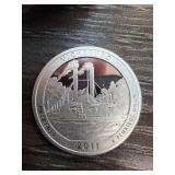 2011 Silver Vicksburg Quarter Dollar Coin