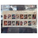 Sheet of Stamps Featuring Classical Paintings