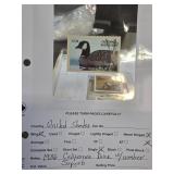 1986 California Duck Stamp with Number