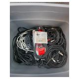 Audio and Video Cables in Bin