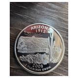 2008 Arizona State Silver Proof Quarter