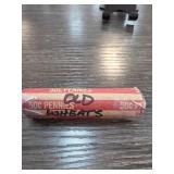 Old Roll of Wheat Pennies in Paper Wrapper