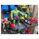 Superhero Action Figures on Display