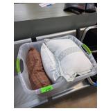 Bedding Items Including Pillows and Throws