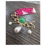 Betsey Johnson Gold-Tone Brooch with Pearls