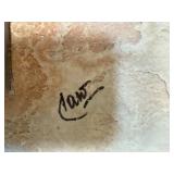 Framed Mixed Media Abstract Artwork