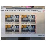 1969 First Man on the Moon Plate Block Stamps