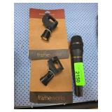 Handheld Microphone with Frameworks Clips