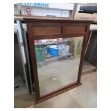 Wood-Framed Mirror by Lil Hen Furniture