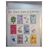 The Twelve Days of Christmas Stamp Sheet