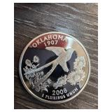 Oklahoma 2008 Silver Quarter Proof Coin