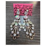 Betsey Johnson Rhinestone Drop Earrings
