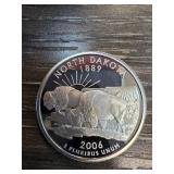 2006 North Dakota Proof Silver Quarter