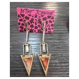 Betsey Johnson Geometric Dangle Earrings