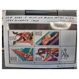 1984 USA Olympic Issue Stamp Block Set