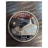2006 Nebraska Silver Quarter Proof Coin