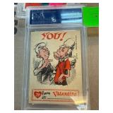 1960 Funny Valentines Card #20A Graded PSA 8
