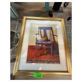 Framed Art Print 'The Blue Chair' by Artbeats