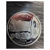 2008 Arizona Silver Proof Quarter