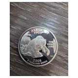 2008 Alaska Quarter Proof Coin Silver