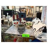 Holiday Decor Decorative Skulls and Patriotic Lant