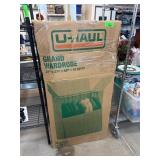 U-Haul Wardrobe Box full of clothes