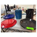 Camping dishes Metal Enamelware Cookware Set
