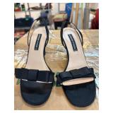 Italian Adrienne Vittadini Black Slingback Heels S