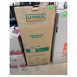 Box Full of Clothes in U-Haul Box