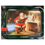 Coca-Cola Santa Claus Metal Serving Tray