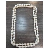 Double-Strand Necklace of Baroque Pearls