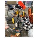 Halloween Witch-Themed Ornament Display