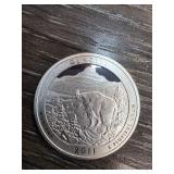 2011 Glacier National Park Silver Quarter
