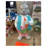 Decorative Rabbit Figurine Holding Carrot