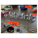 Six Metal Duck-Shaped Napkin Rings