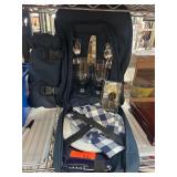 Portable Picnic Set with Utensils and Glassware