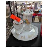 Porcelain Havdalah Set with Gold Accents