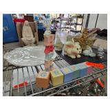 Ceramic Bunny Figurines and Basket