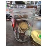 Jar of Mixed Coins From Various Countries