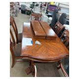 Ornate Wooden Dining Set With Six Chairs