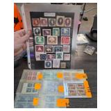 U.S. Postage Stamps in Blocks