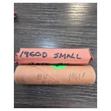 Two Rolls of 1960 Lincoln Cents