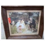 Framed Print of Family Gathering Scene