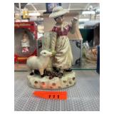 Porcelain Figurine of Girl with Sheep