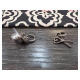 Brighton Hat and Scissors Brooch Set