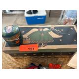 Decorative Hand-Painted Box and Mini Container