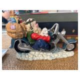 Santa Claus Figurine on a Motorcycle