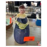 Hand-Painted Ceramic Jar with Clown Motif