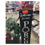 Decorative Porch Welcome Sign with Windmill